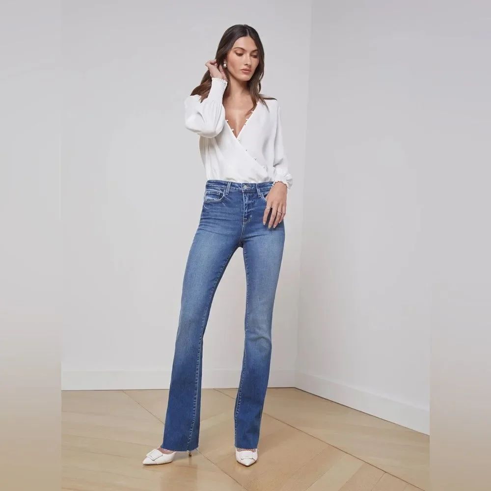 L'AGENCE Hi Rise Straight leg RUTH Jeans CAMBRIDGE